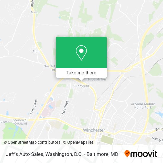 Jeff's Auto Sales map