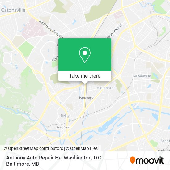 Anthony Auto Repair Ha map