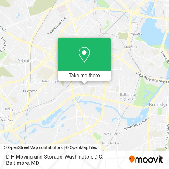 D H Moving and Storage map