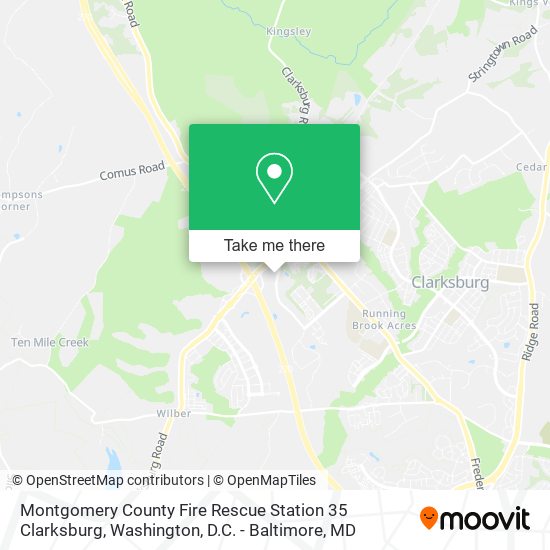Montgomery County Fire Rescue Station 35 Clarksburg map