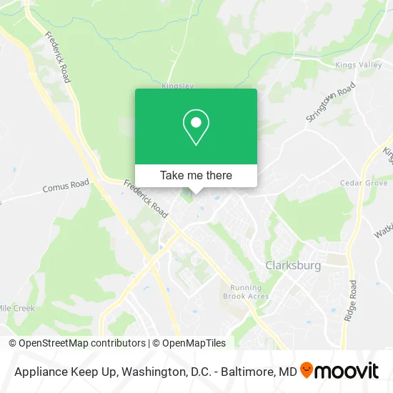 Appliance Keep Up map