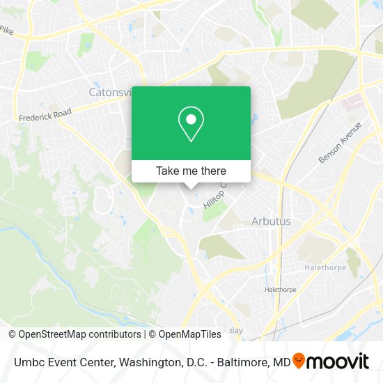 Mapa de Umbc Event Center