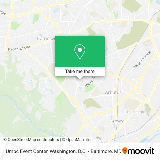 Mapa de Umbc Event Center
