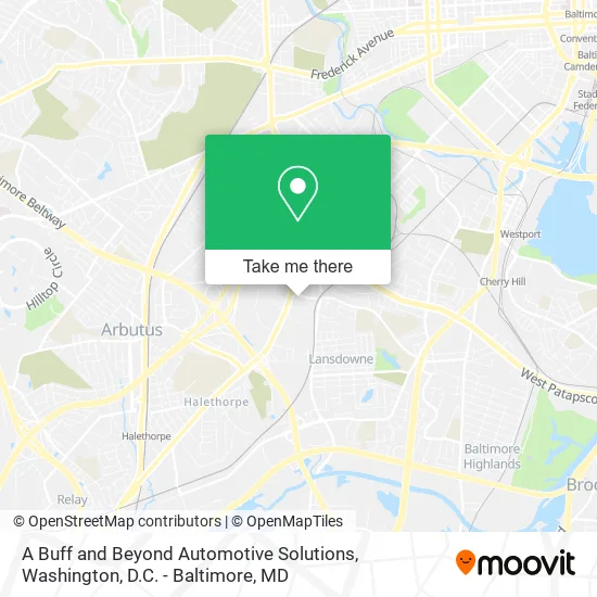 A Buff and Beyond Automotive Solutions map