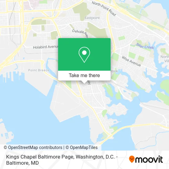 Kings Chapel Baltimore Page map