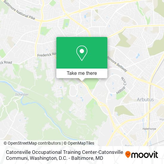 Mapa de Catonsville Occupational Training Center-Catonsville Communi