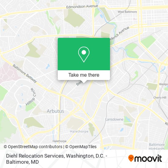 Diehl Relocation Services map