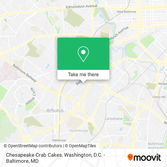 Chesapeake Crab Cakes map