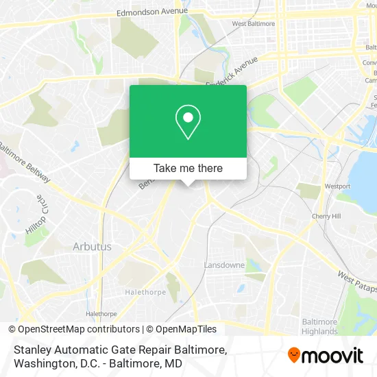 Stanley Automatic Gate Repair Baltimore map