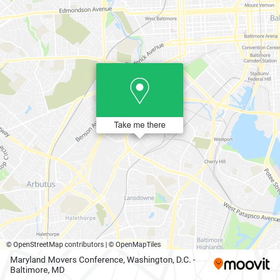 Maryland Movers Conference map