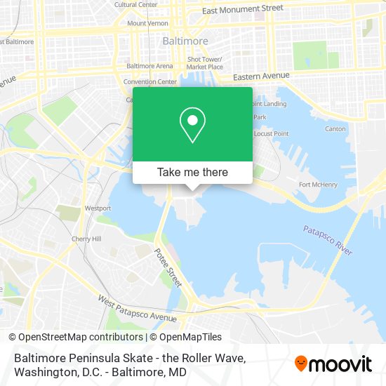Baltimore Peninsula Skate - the Roller Wave map