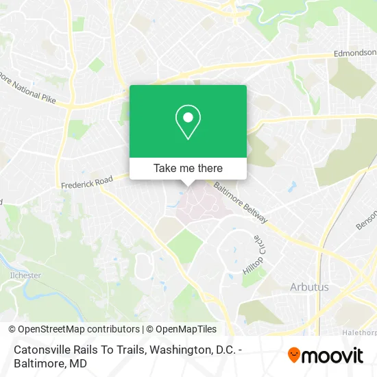 Mapa de Catonsville Rails To Trails