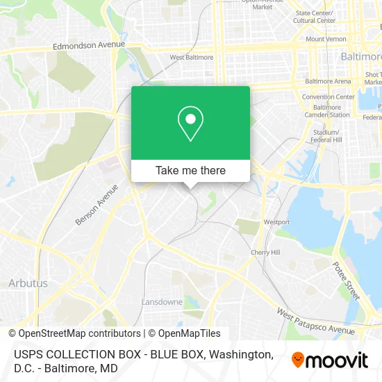 USPS COLLECTION BOX - BLUE BOX map