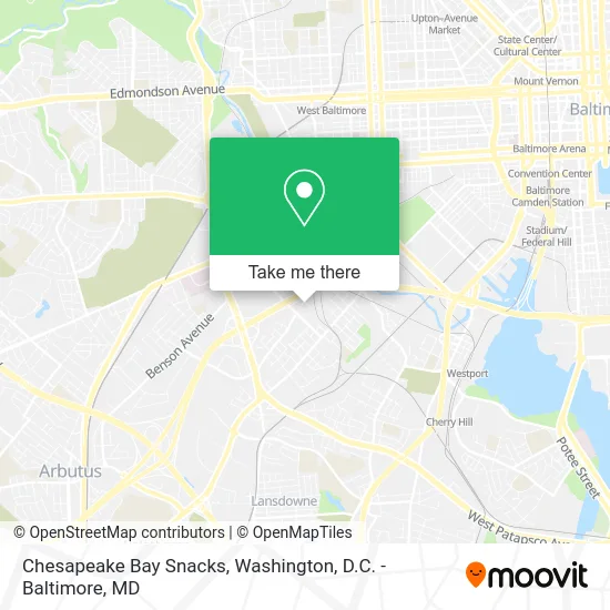 Chesapeake Bay Snacks map