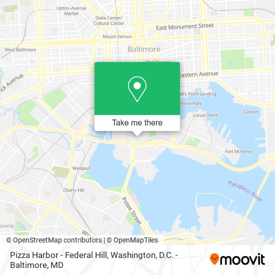 Pizza Harbor - Federal Hill map