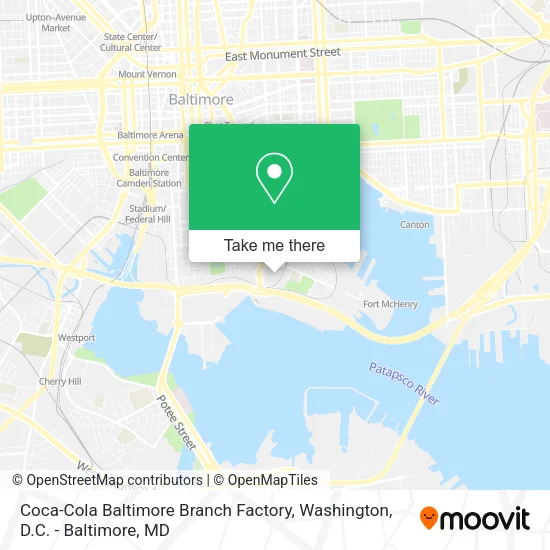 Coca-Cola Baltimore Branch Factory map