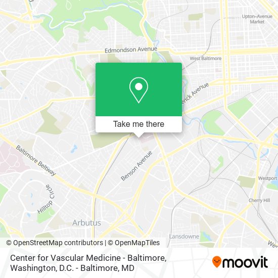 Mapa de Center for Vascular Medicine - Baltimore