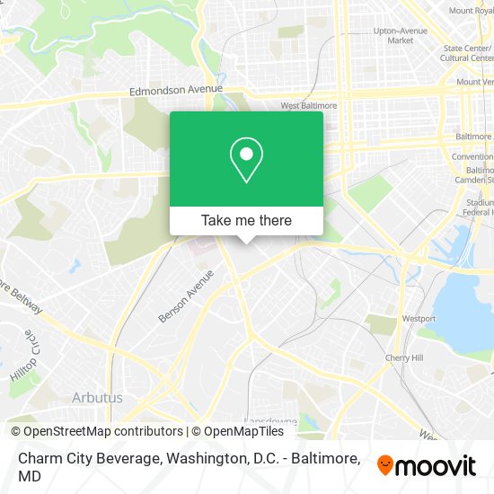 Mapa de Charm City Beverage