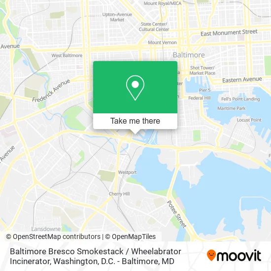 Baltimore Bresco Smokestack / Wheelabrator Incinerator map