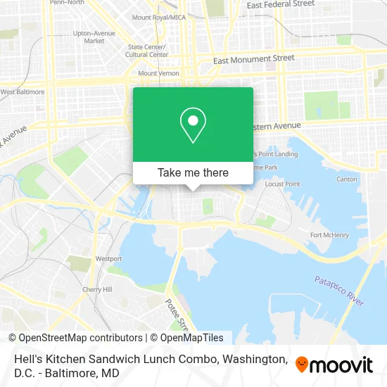 Hell's Kitchen Sandwich Lunch Combo map