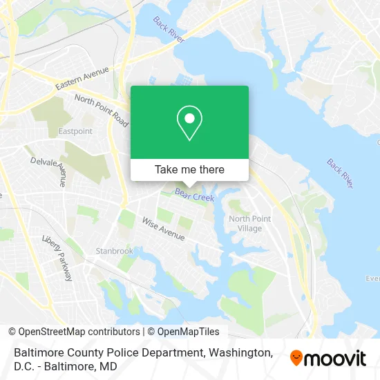 Baltimore County Police Department map