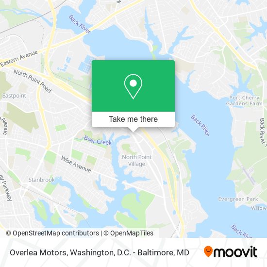 Overlea Motors map