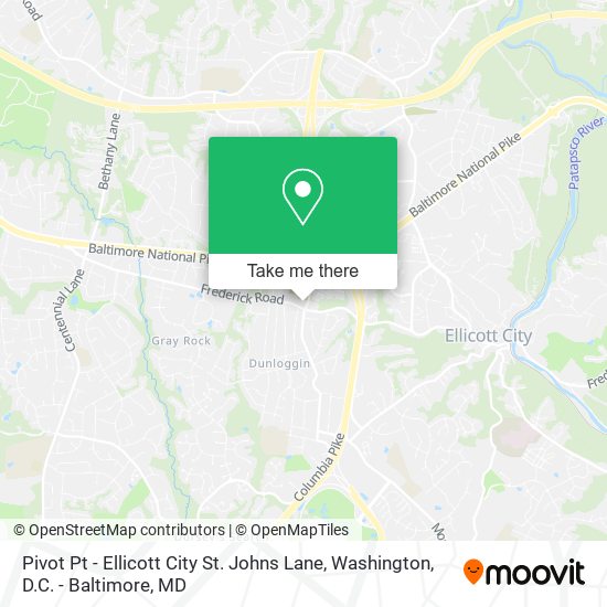 Pivot Pt - Ellicott City St. Johns Lane map