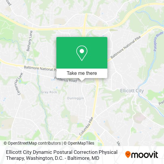 Ellicott City Dynamic Postural Correction Physical Therapy map