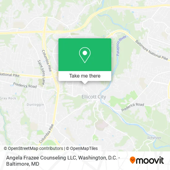 Angela Frazee Counseling LLC map