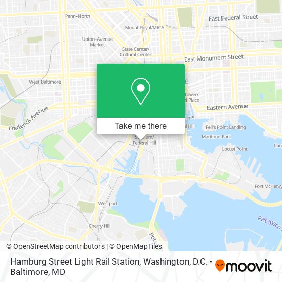 Hamburg Street Light Rail Station map