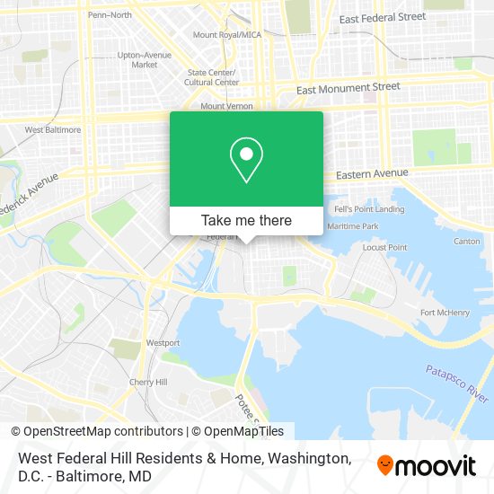 Mapa de West Federal Hill Residents & Home
