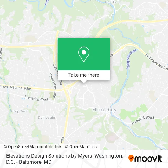 Elevations Design Solutions by Myers map