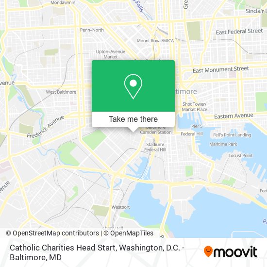 Mapa de Catholic Charities Head Start