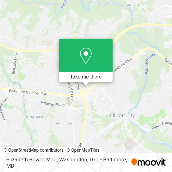 Elizabeth Bower, M.D. map