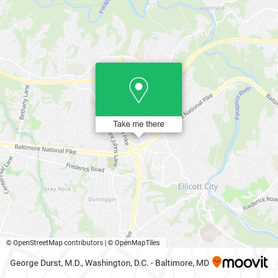 George Durst, M.D. map
