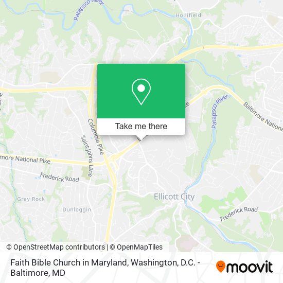 Faith Bible Church in Maryland map