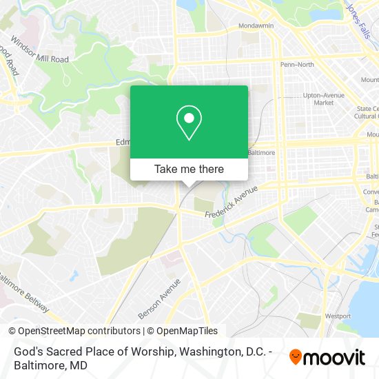 God's Sacred Place of Worship map