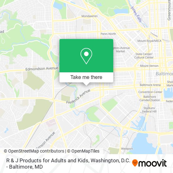 R & J Products for Adults and Kids map