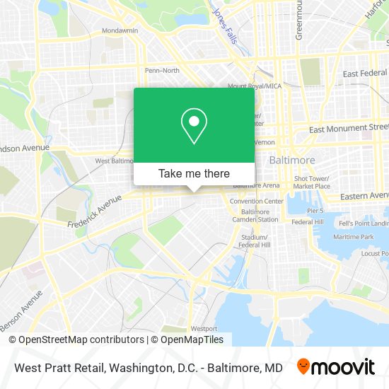 West Pratt Retail map