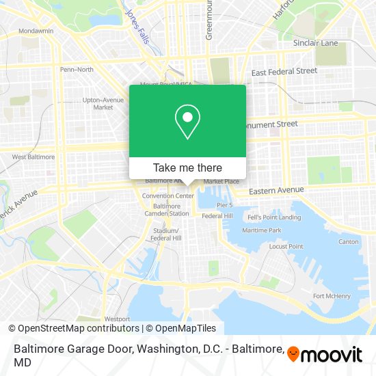 Baltimore Garage Door map