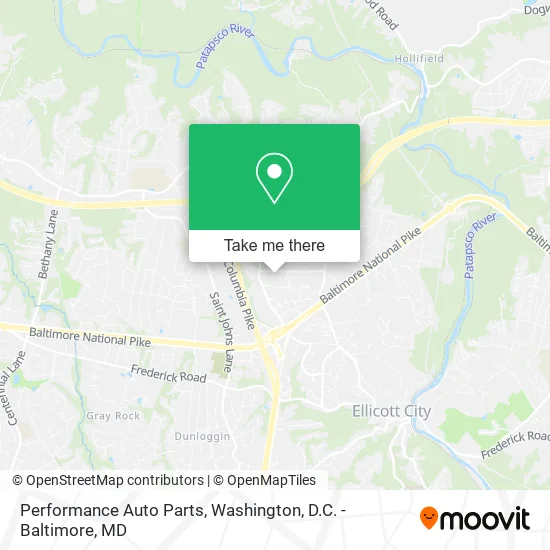 Performance Auto Parts map