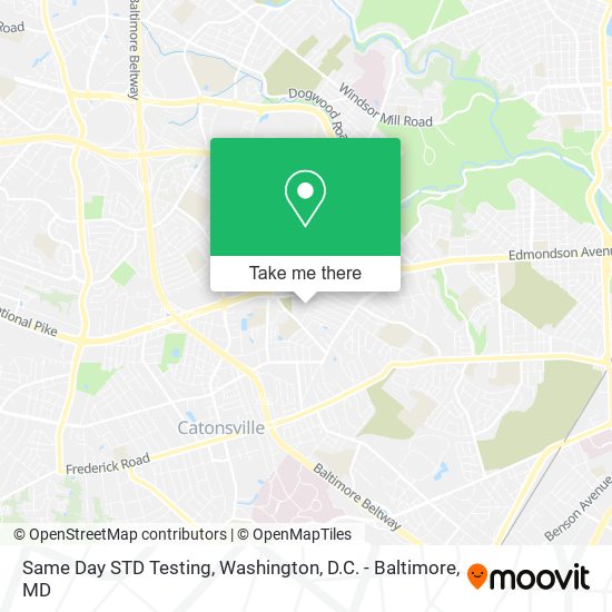 Same Day STD Testing map