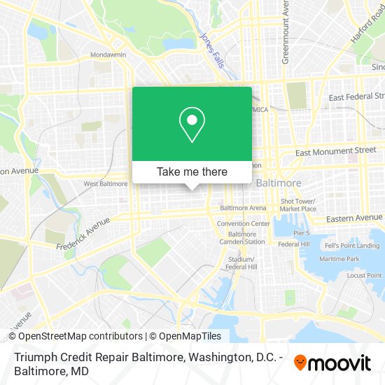 Triumph Credit Repair Baltimore map