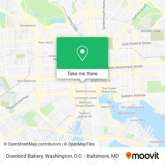 Ovenbird Bakery map
