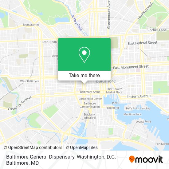 Mapa de Baltimore General Dispensary