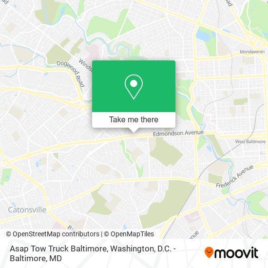 Asap Tow Truck Baltimore map