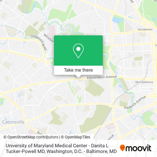 Mapa de University of Maryland Medical Center - Danita L Tucker-Powell MD