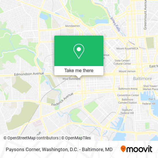 Mapa de Paysons Corner