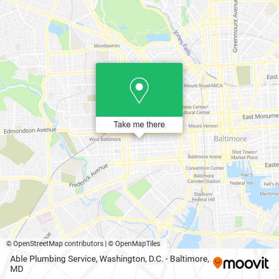 Able Plumbing Service map