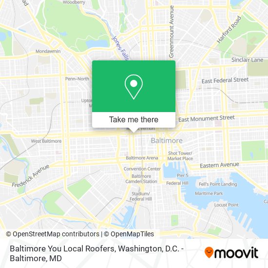 Mapa de Baltimore You Local Roofers